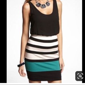 Express Color Block Cocktail Dress